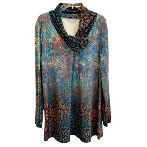 Azalea by Firmiana Long-sleeve Tunic Top Women's Size 1X